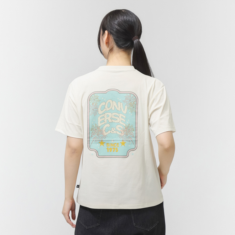 CONVERSE AP EM FIREWORKS TEE L 半袖Tシャツ オフホワイト