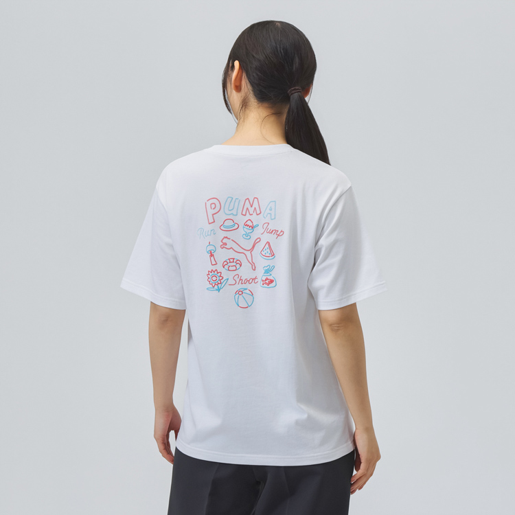 PUMA NEON GRAPHIC TEE ホワイト