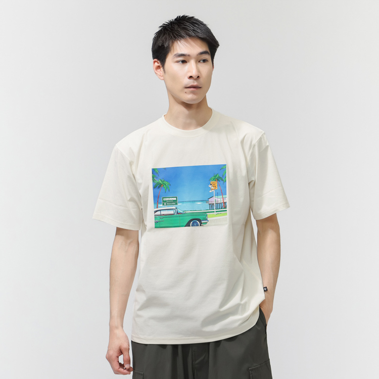 CONVERSE AP EM GRAPHIC TEE M 半袖Tシャツ オフホワイト