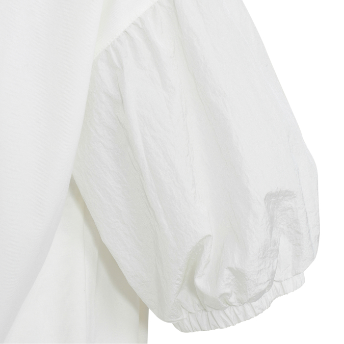 adidas パフスリーブ半袖Tシャツ オフホワイト ディテール1