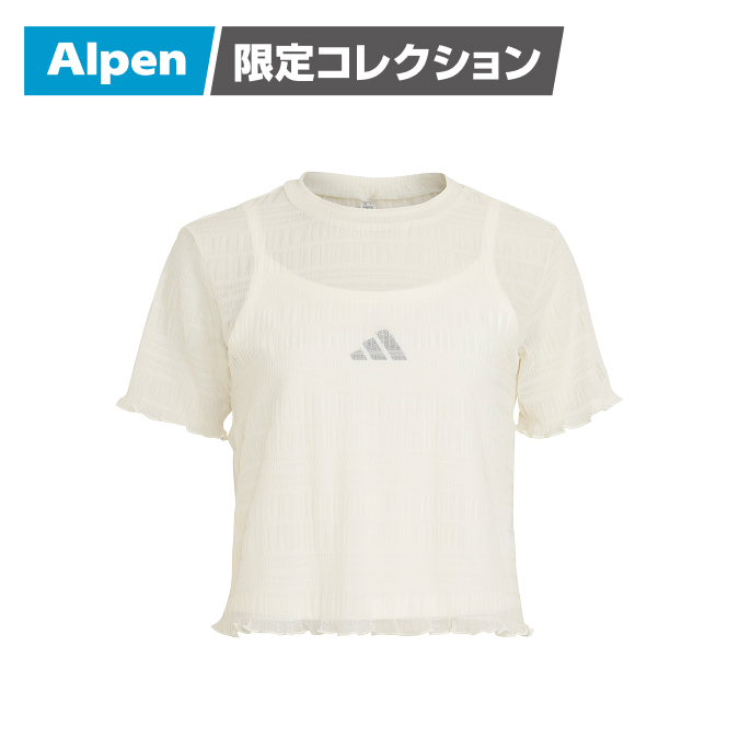 adidas 2in1 シアートップス＆キャミソール オフホワイト