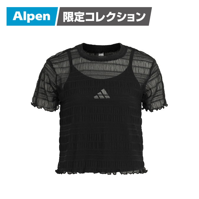 adidas 2in1 シアートップス＆キャミソール ブラック