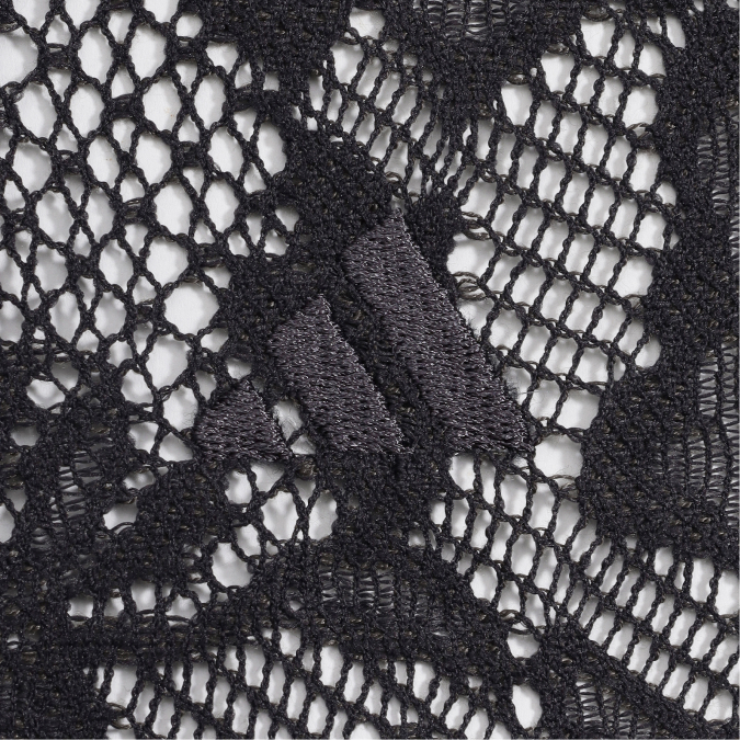 adidas レース半袖シャツ ブラック ディテール2