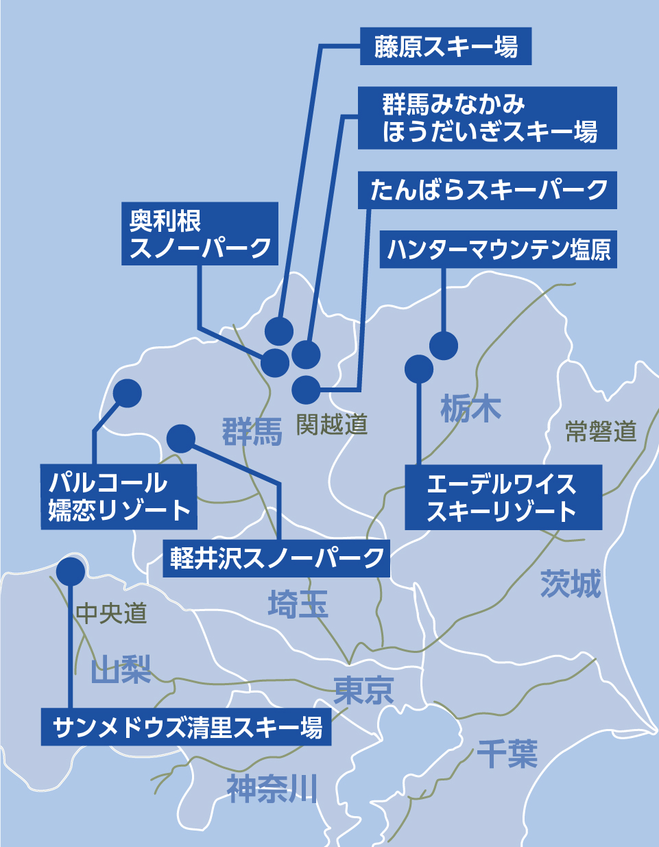 北関東エリアマップ