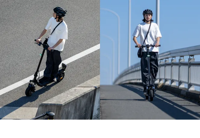 車道モードと歩道モード搭載