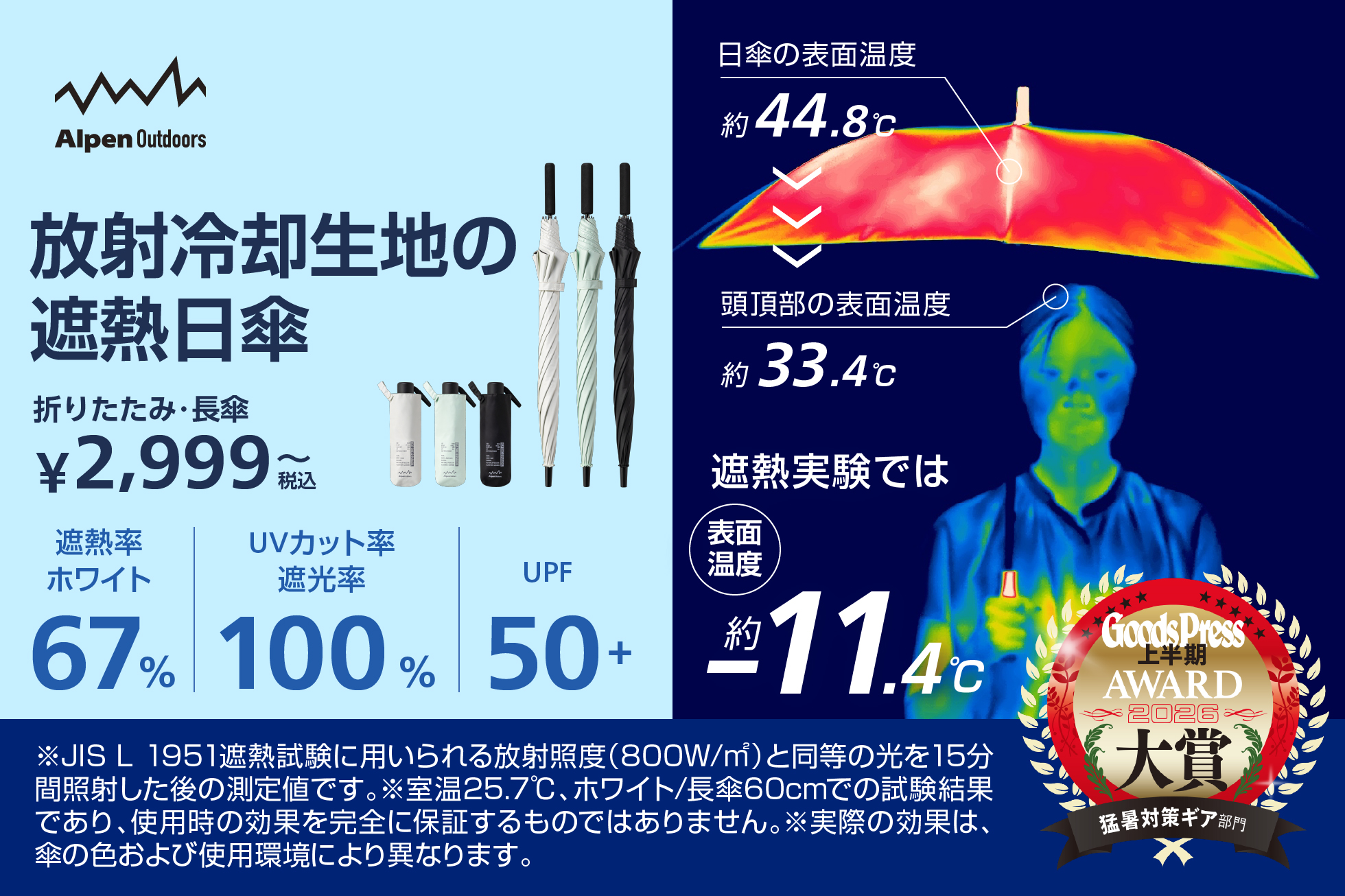晴雨兼用 放射冷却生地の遮熱日傘取扱店舗